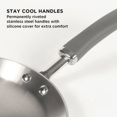 Meyer Trivantage Stainless Steel Triply Cookware Flat Tawa, 28cm