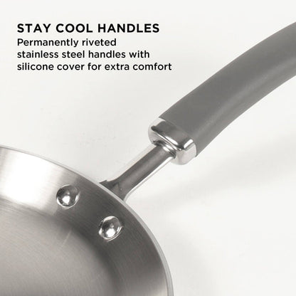 Meyer Trivantage Stainless Steel Triply Cookware Flat Tawa, 28cm