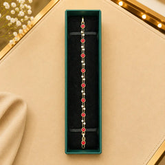 Thin Linear CZ Tennis Bracelet for Women | Gold-Tone Clasp, Gift Box
