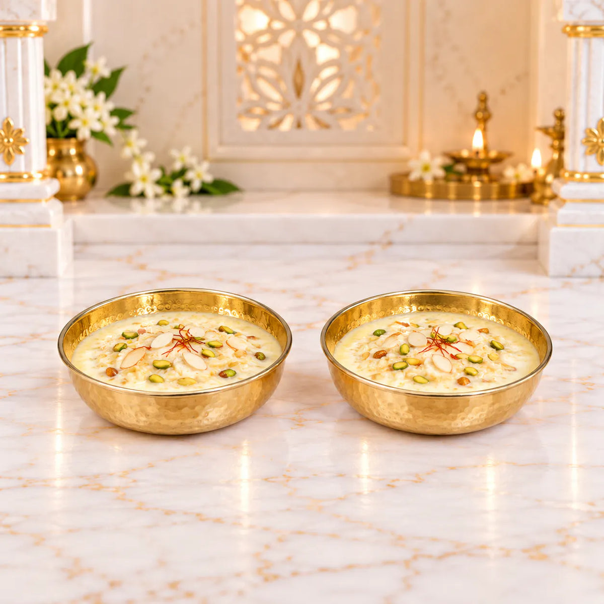 Brass Handcrafted Bowl Pair