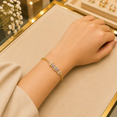 Colorful CZ Tennis Bracelet for Women | Gold-Tone Clasp, Gift Box