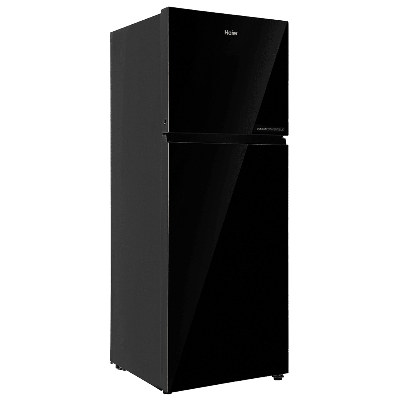 Haier 268 Litres 2 Star Frost Free Double Door Convertible Refrigerator with Turbo Icing (HRF-3182PKG-P, Black Glass)