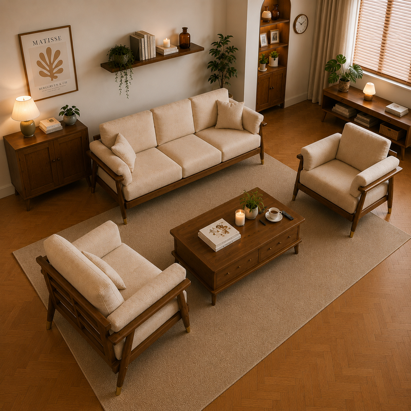 Mamta Milano Luxury Italian 3+1+1 Seater Sofa Set