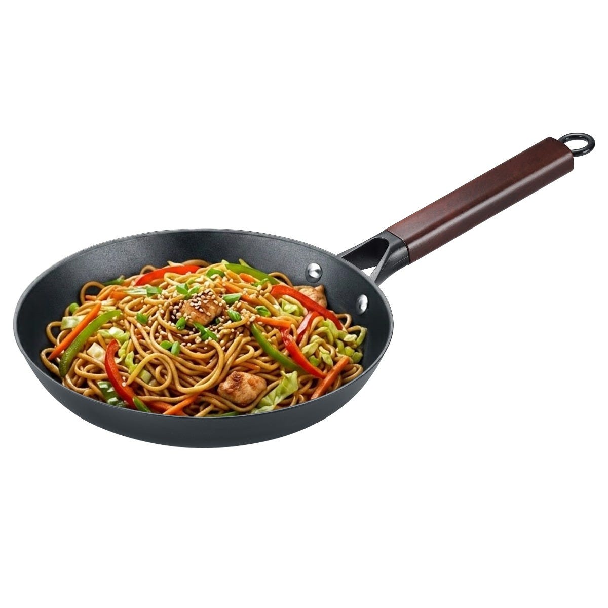 Prestige Castlite Patterned Enamel Coated Cast Iron Fry Pan 20cm/0.9L + Prestige Castlite Patterned Enamel Coated Cast Iron Kadai 24cm/2.4L with Glass Lid, Rust-Proof, Gas & Induction, 15Y Warranty