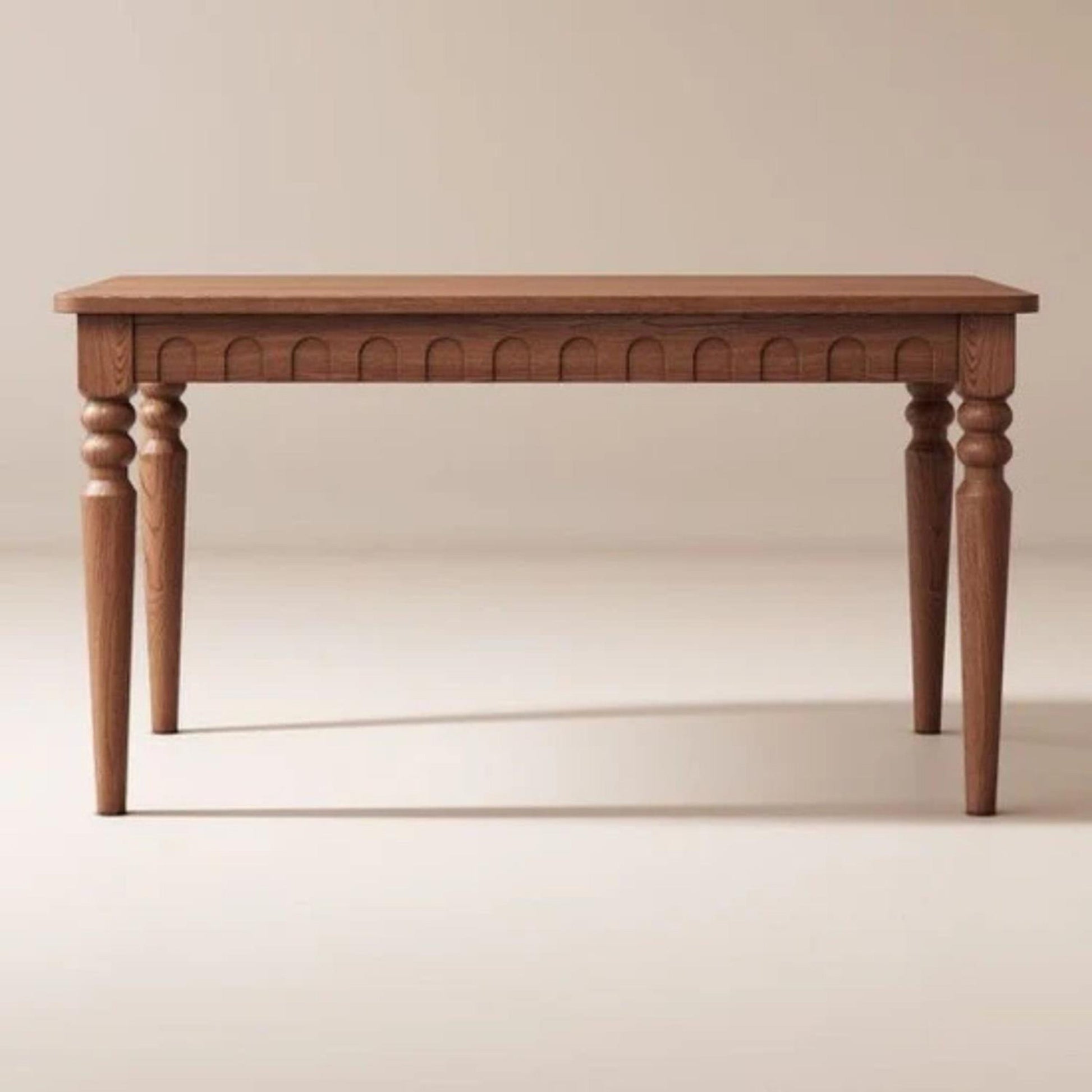 Premium Solid Wood 6 seater Dining Table with Turned Legs