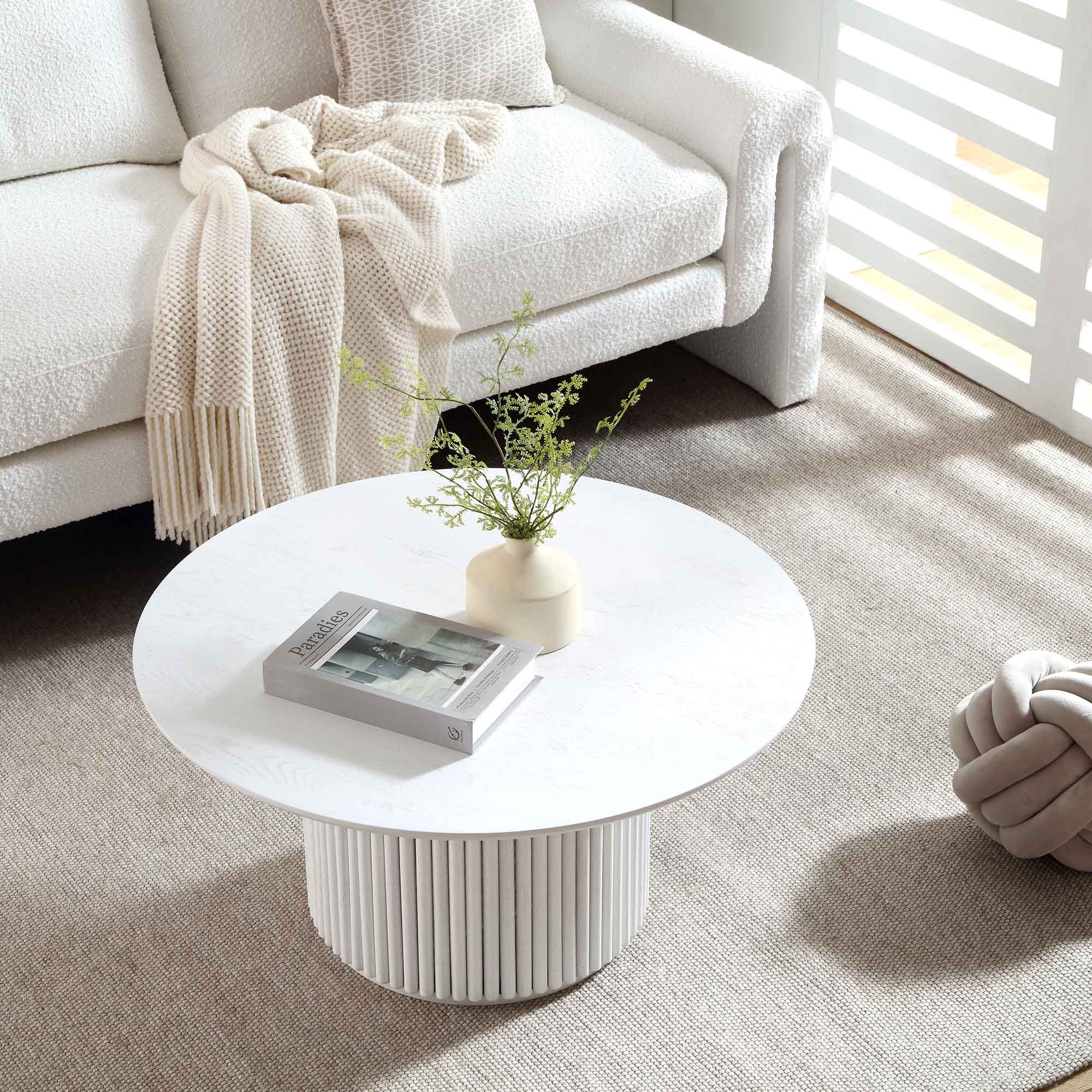 Wynmist Round Solidwood Pedestal Coffee Table