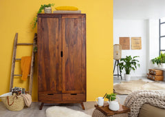 Bangalore Solid Sheesham Wood 2-Door Wardrobe