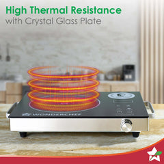 Wonderchef Easy Cook Infrared Cooktop | 2200W | LED Digital Panel | Smart Touch Buttons | 2 Year Warranty