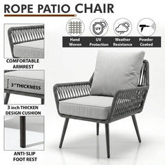 Alveré Outdoor Sofa Set 2 Seater, 2 Single seater and 1 Center Table