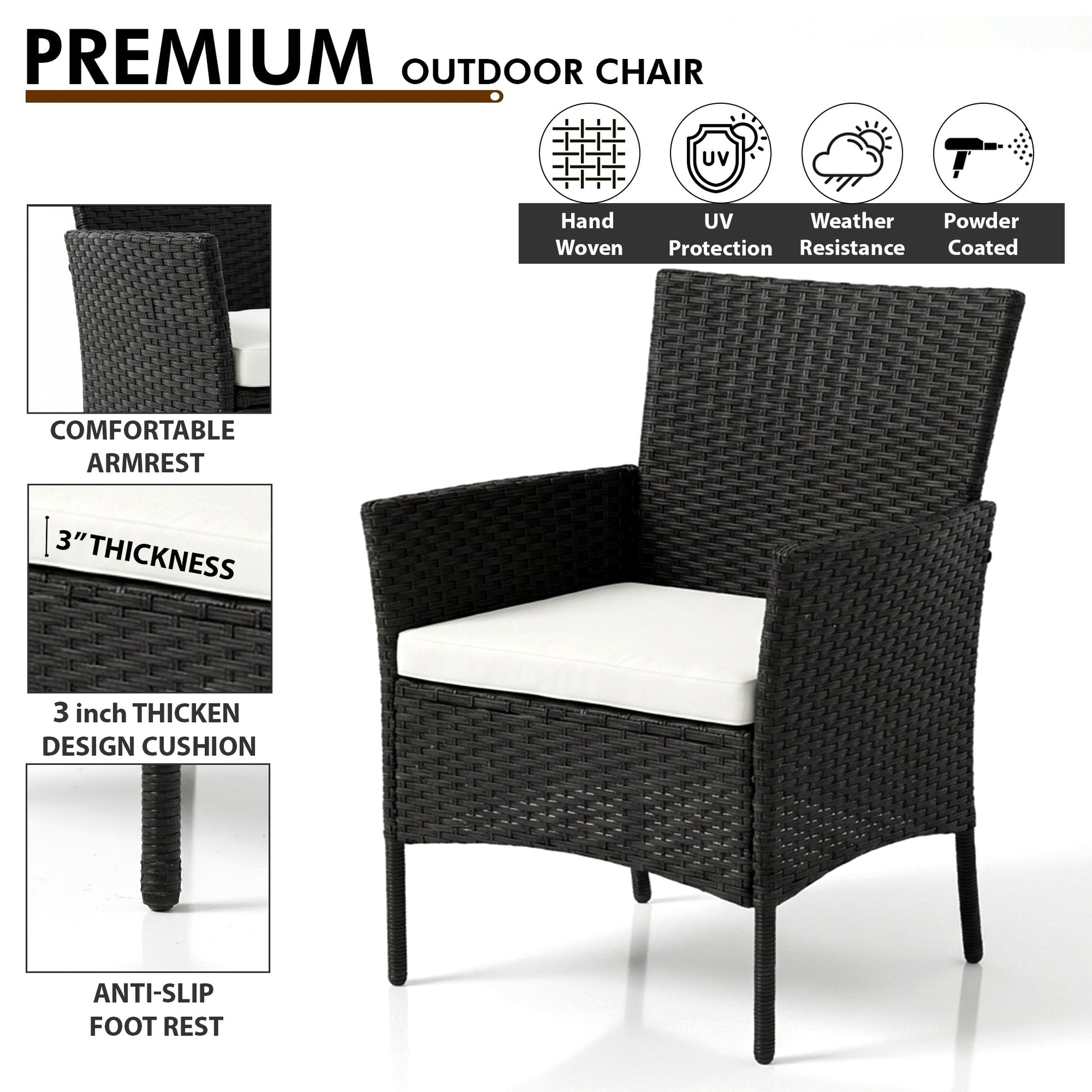 Aaru Outdoor Sofa Set 2 Seater , 2 Single seater and 1 Center Table Set