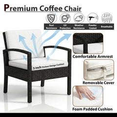 Ignacio Outdoor Patio Seating Set 2 Chairs and 1 Table Set
