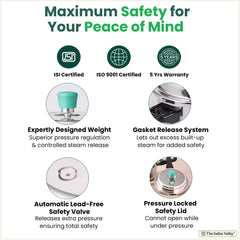 3L+5L RapidCuk Tri-ply Stainless Steel Pressure Cooker Combo, Premium Quality, 3 Layer Thick Body, Heavy Bottom, 5Yr Warranty, ISI Certified, Induction & Gas, Free ₹600 Wood Chopping Board