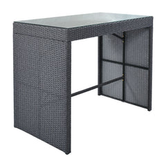 Espiritu Outdoor Bar Sets 4 Stools and 1 Table Patio Bar Set (Grey)