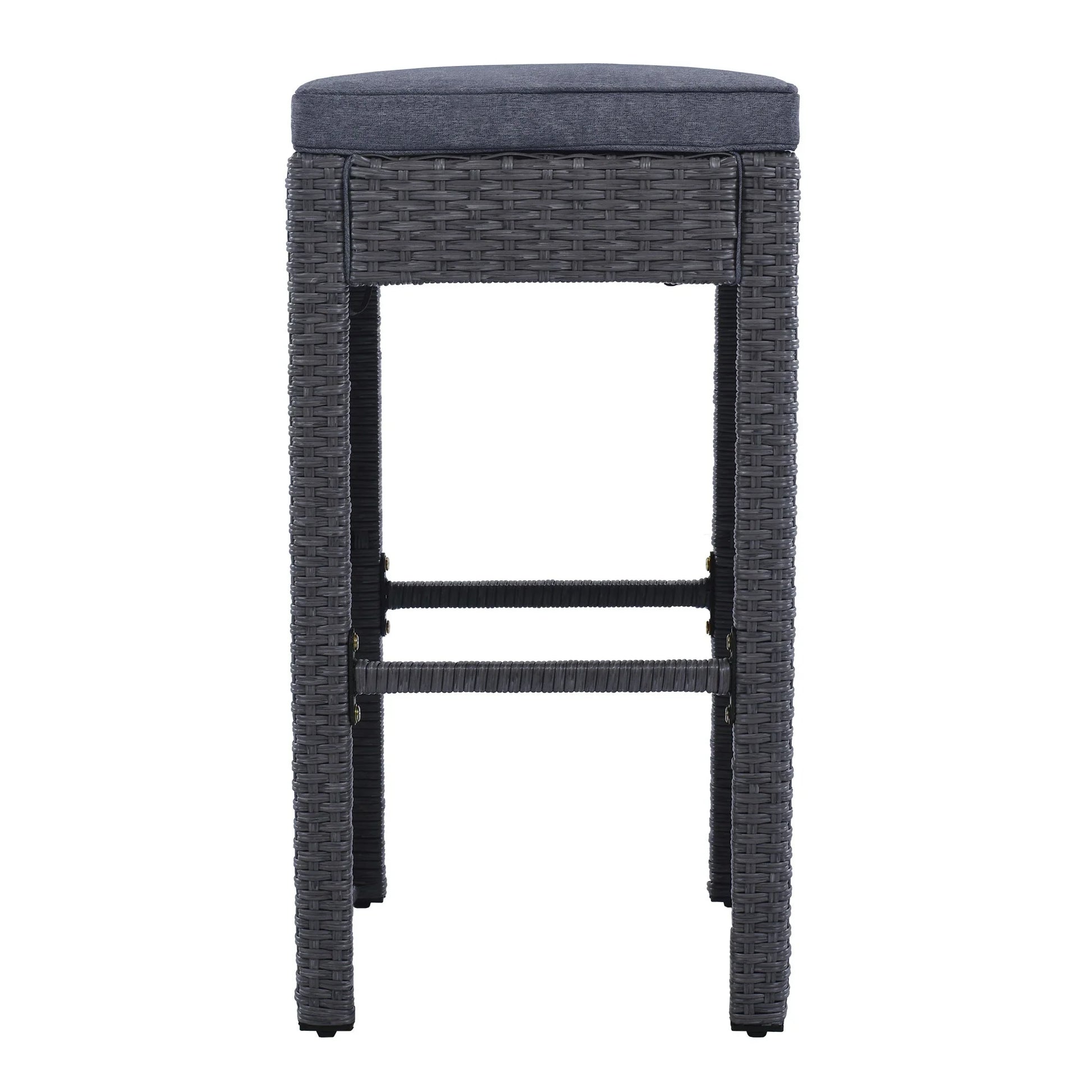 Espiritu Outdoor Bar Sets 4 Stools and 1 Table Patio Bar Set (Grey)