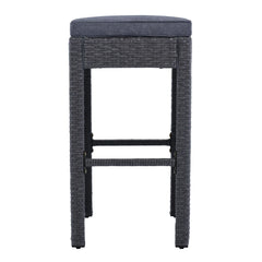 Espiritu Outdoor Bar Sets 4 Stools and 1 Table Patio Bar Set (Grey)