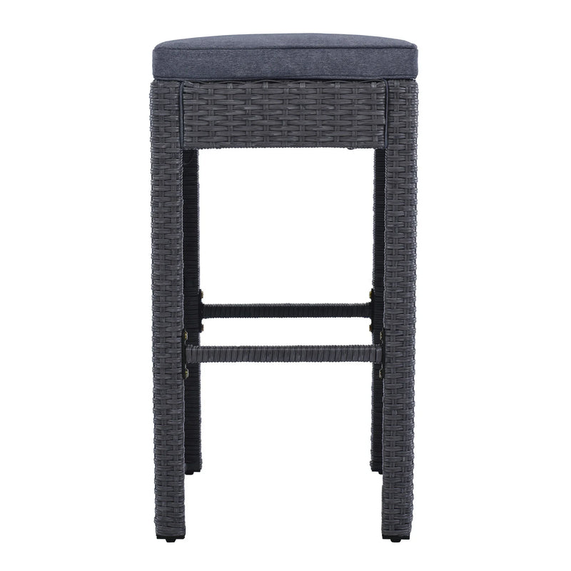 Espiritu Outdoor Bar Sets 4 Stools and 1 Table Patio Bar Set (Grey)