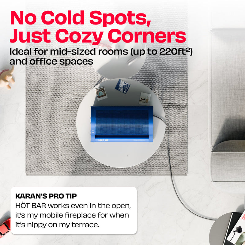 HÖT BAR | 2200W Space Heater with PTC Technology and Feather Touch Panel
