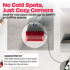 HÖT BAR | 2200W Space Heater with PTC Technology and Feather Touch Panel