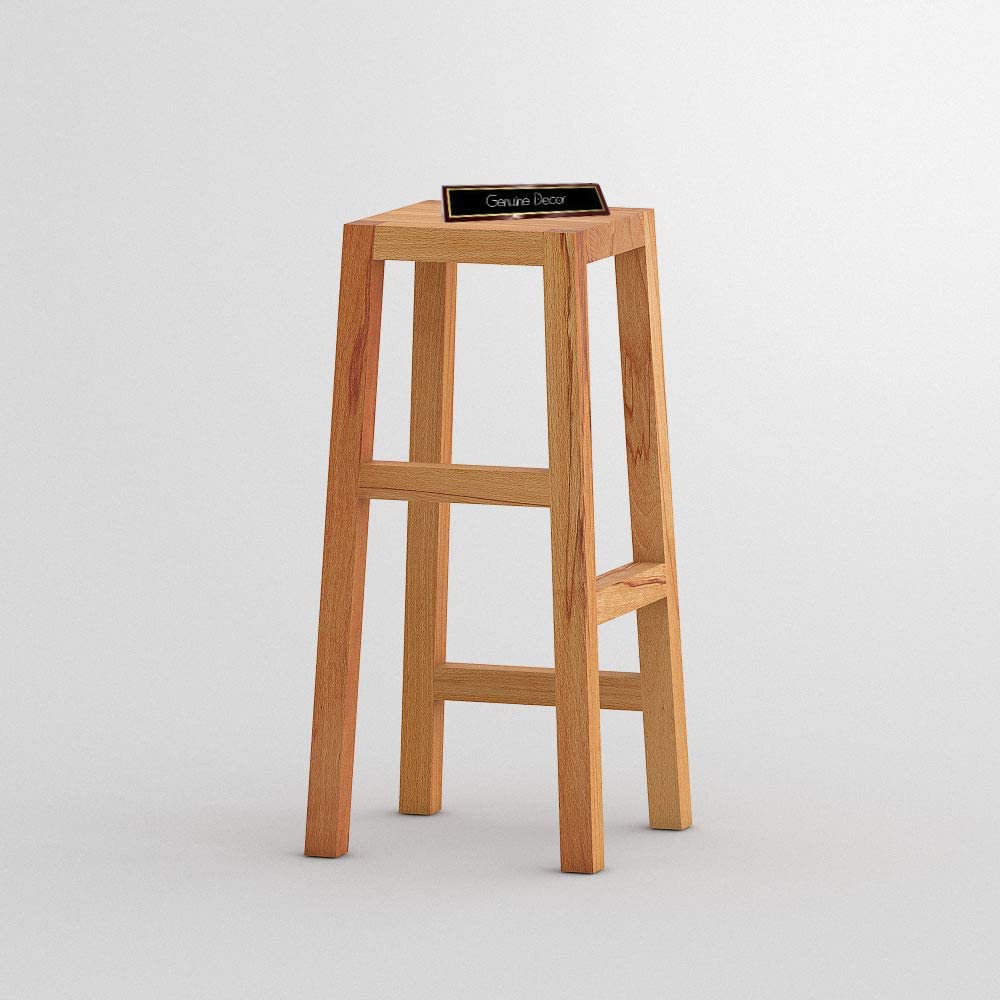 Classic Solid Wood Saddle-Seat Kitchen Counter Stool | Bar Stool for Living Room | Haigh Stool (Dark Teak) (Tra