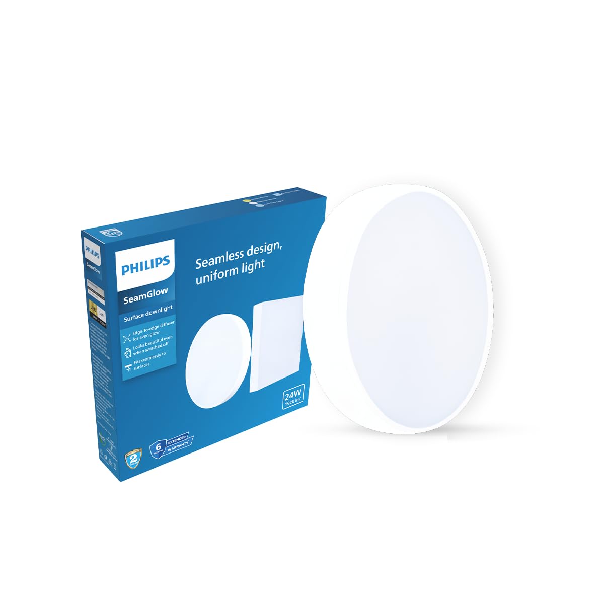 Philips 24W SeamGlow Round LED Surface Downlight