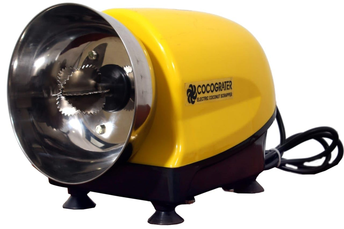 Sree Kitchen Equipments BEEMAX Domestic and Commercial Electric Coco Fast Grater Yellow Colour| 100 Watts, 750 RPM, 240V | Stainless Steel Blade | 2 Year Warranty | Perfect for Every House