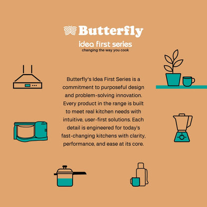 Butterfly Xeno 750W Mixer Grinder | 3 Eastman Tritan Jars (Baby Safe-FDA Approved) | Vortex Blade+Square Jars-Efficient Grinding | Secure Jar Lock | Torx21 Motor | 5 Yr Warranty