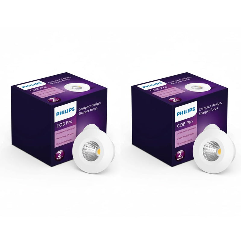 Philips LED COB Pro 2W Downlight (Pack of 2)