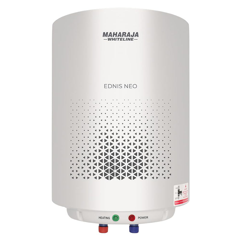 Maharaja Whiteline Energy Efficient Water Heater EDNIS NEO 15L | 4-Star Rated with Polymer-Coated Inner Tank, Smart Inlet Diffuser & Durable Metal Body | Long-Lasting Design with 5-Year Tank Warranty