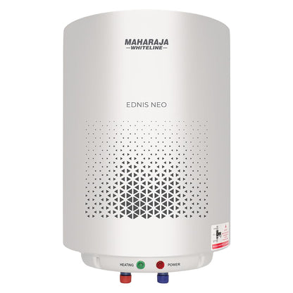 Maharaja Whiteline Warmist Neo Storage Water Heater, 10 Litre, Glasslined Coating, Rust & Shock Proof Abs Body, Blue & White Color, Free Installation, Free Connection Pipes - Warmist Neo/Wh-164
