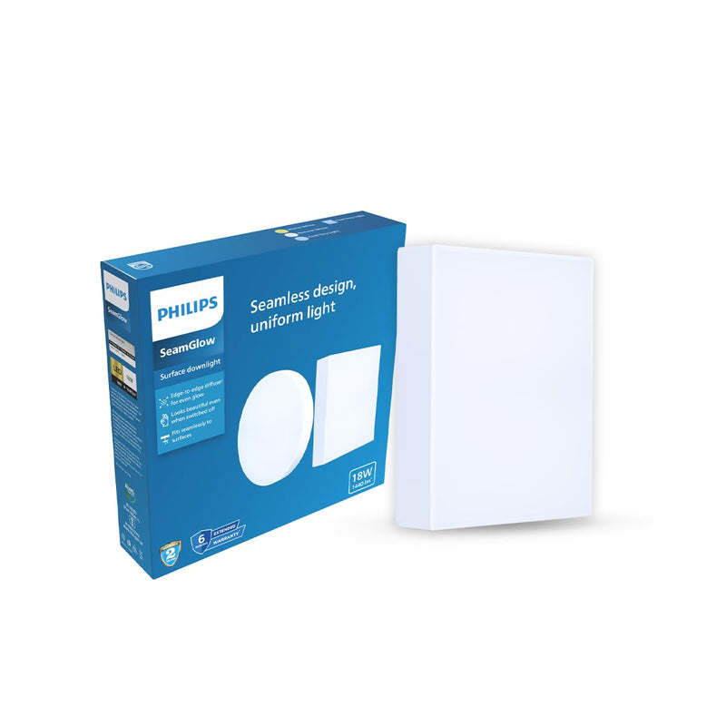 Philips 18W SeamGlow Square LED Surface Downlight