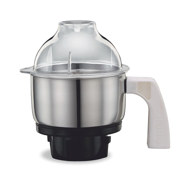 Preethi MGA-501 0.4-Litre Chutney Jar (Steel/Transparent) | Machine Ground & Polished Blades | Quick Grinding | High Grade Nylon Couplers | 1 Year Warranty |Transparent Lid