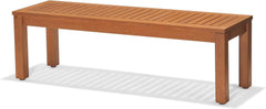 Backless Patio Bench for Living Room Sheesham Wood | Sitting Bench for Outdoor | Balcony 53" (Dark Teak Finish)