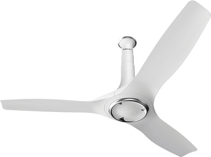 Bajaj Arioso 12DC5R 1200MM Silent Abs BLDC Ceiling Fan For Home | 5 Starrated Energy Efficient | Remote Control | High Air Delivery, Silent Operation | Unique Adjustable Canopy 【White & Chrome】