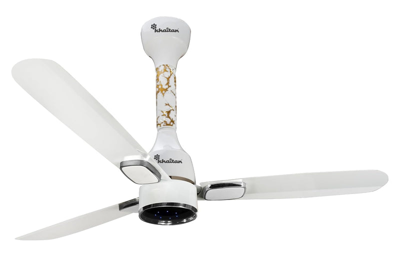 Khaitan Ornate Super BLDC 1200 mm Ceiling Fan with Remote | 5 Star (Pearl White)-1