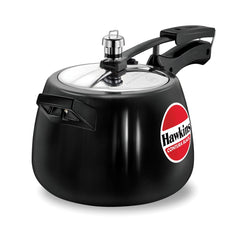 Hawkins 3.5 Litre Contura Black Pressure Cooker, Hard Anodised Inner Lid Cooker, Handi Cooker, Black (CB35)