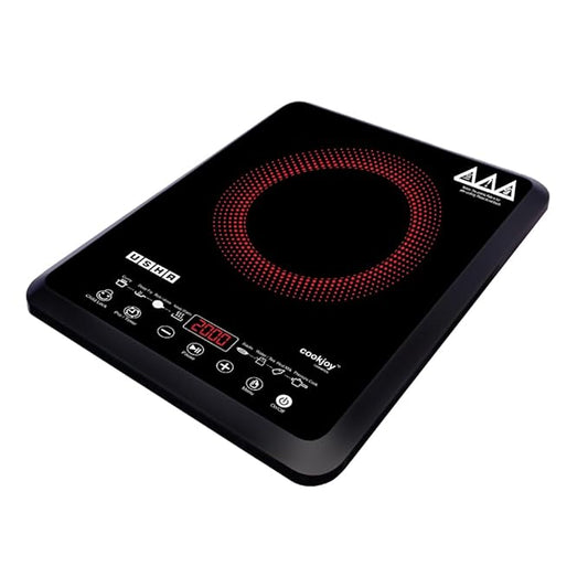 Usha Cookjoy (Cj2000Wtc) 2000 Watt Induction Cooktop with Touch Control (Black), Sealed, 1 Burner