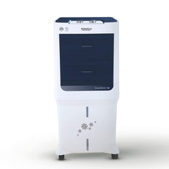 Maharaja Whiteline MAXFROST 90 Desert Air Cooler with 90 ltr Large Tank Capacity, 200W (White & Navy Blue)