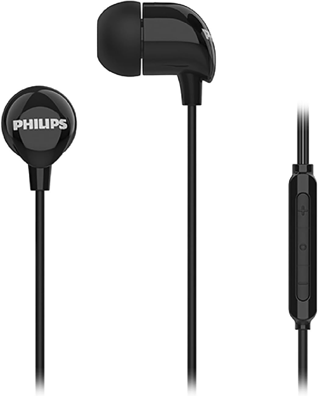 Philips TAE2146BK in-Ear Wired Headphones with USB-C Plug, 10mm Drivers for Deep Dynamic Bass and Clear Sound