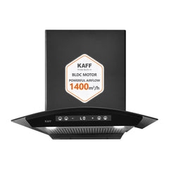 Kaff 60cm Curved BLDC Chimney, Installation Kit Included, KEC 60A-DC
