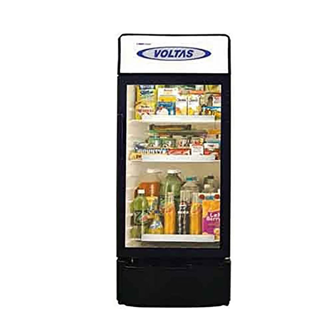 Voltas VC450 Frost Free Visi Cooler Single Door, 450 Liters, Black VC GT 450 SD PE METALLIC GREY