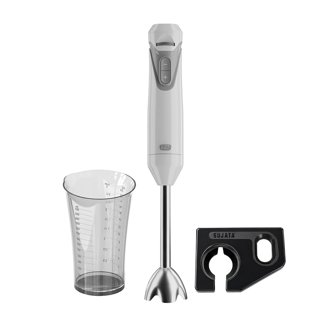 Sujata Blendstick 600W Hand Blender | 18000 RPM, Stainless Steel Shaft, Detachable Stick - Variable Speed / White