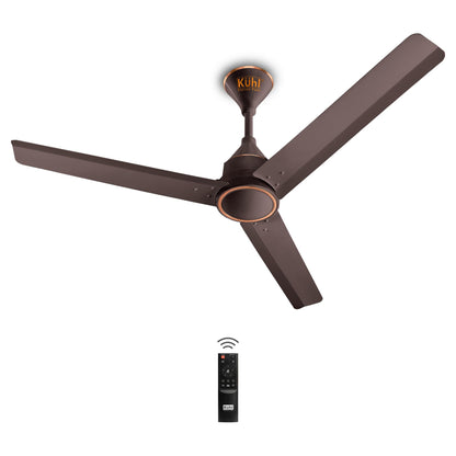 KUHL Arctis A4 1200 mm BLDC 65% Power Saving BLDC Ceiling Fan With Remote | BEE 5 Star Rated & ISI Marked | High Air Flow | 5 Year Warranty on Motor | Espresso | Free Installation