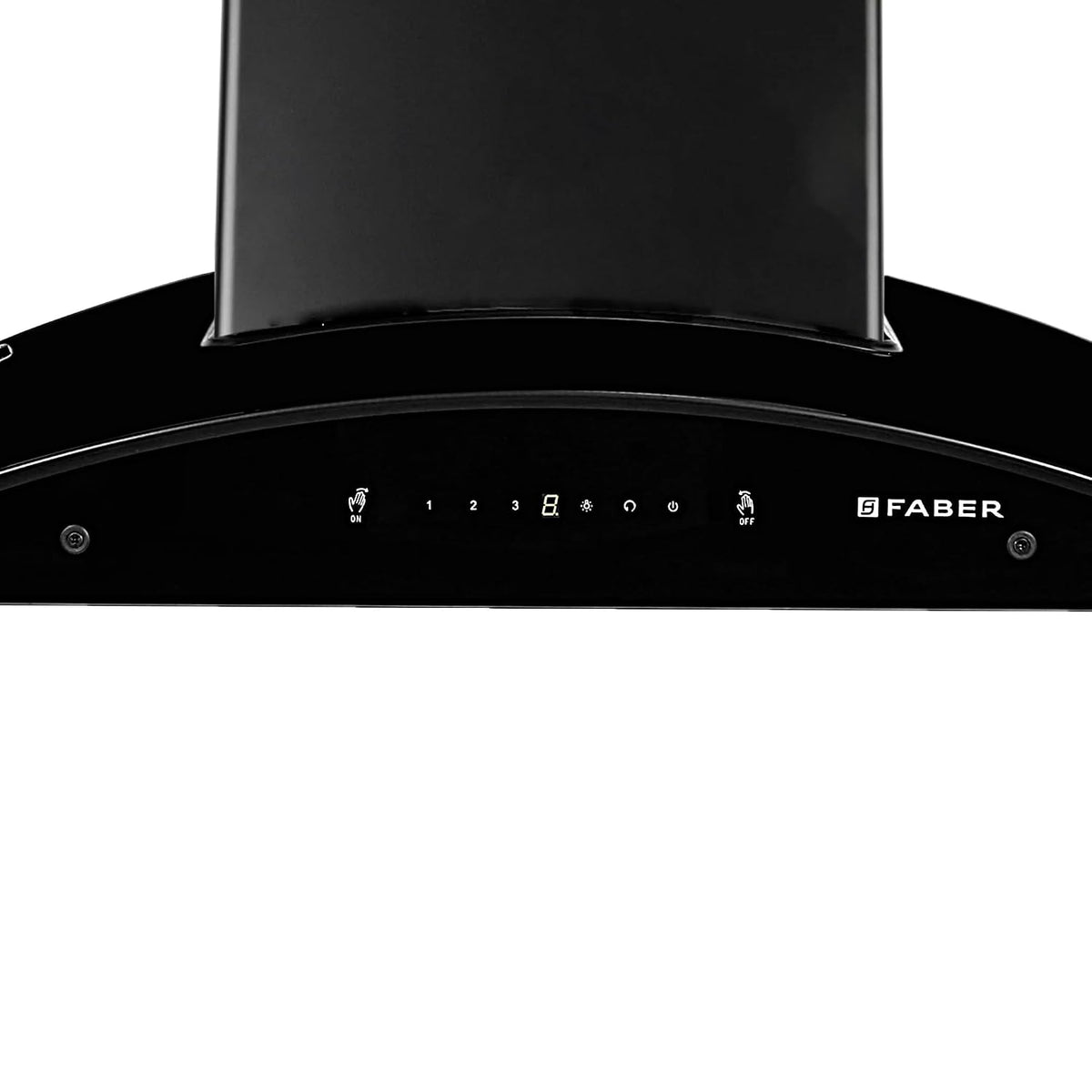 Faber 90 cm 1500 m³/hr Autoclean Kitchen Chimney (HOOD MAGNUS IN HC SC FL EBK 90, Filterless technology, Touch with Gest