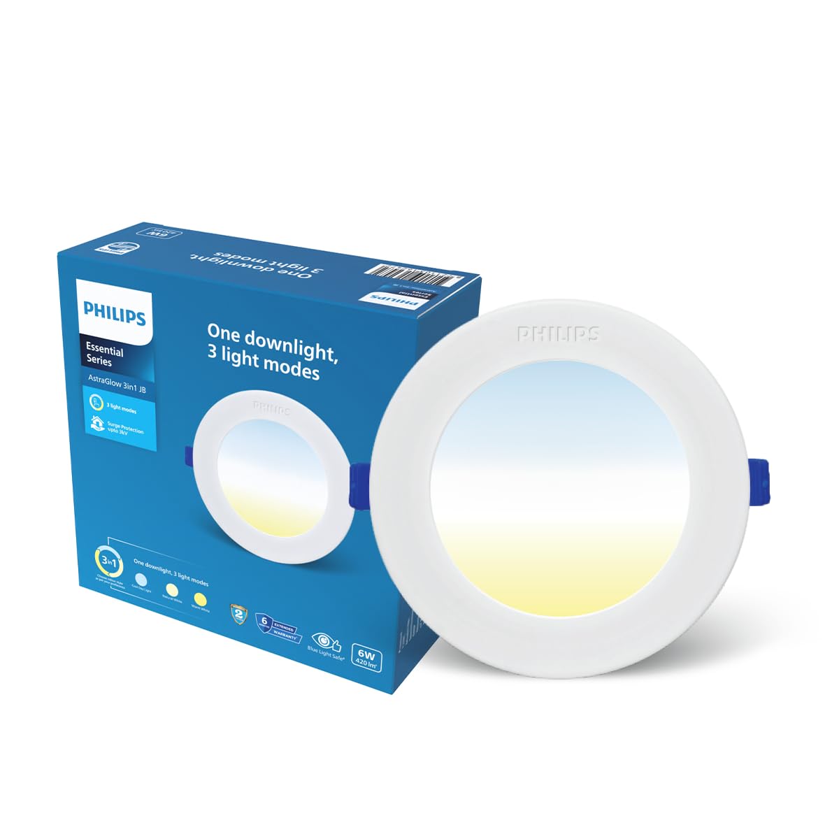 Philips 6W AstraGlow 3in1 LED Downlight