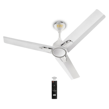 KUHL Arctis A4 1200 mm BLDC 65% Power Saving BLDC Ceiling Fan With Remote | BEE 5 Star Rated & ISI Marked | High Air Flow | 5 Year Warranty on Motor | White Dual