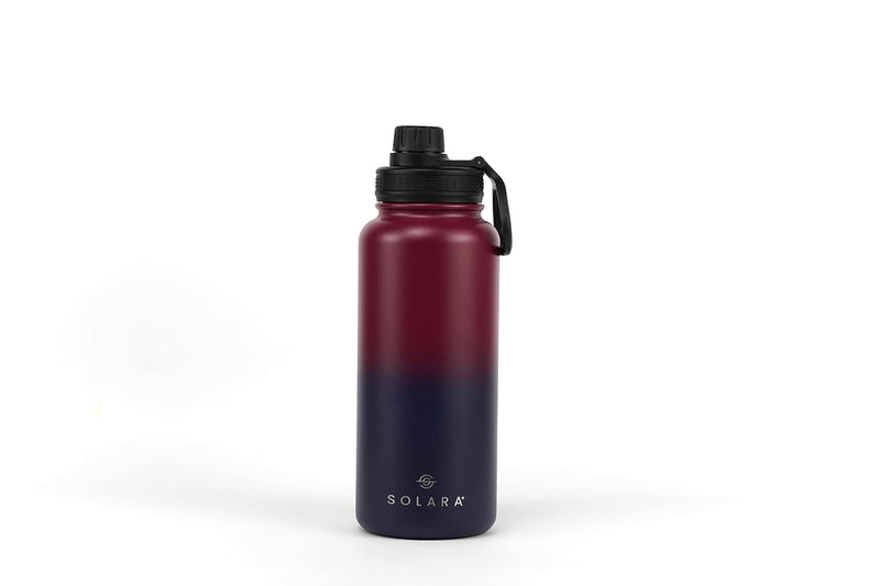 SOLARA Vacuum Insulated Water Bottle 1 litre | Hot Water Bottle | Hot and Cold Thermosteel bottle for Travel, Home, Office, School | Hot and Cold Sipper Bottle | Dark Intentions | 1L