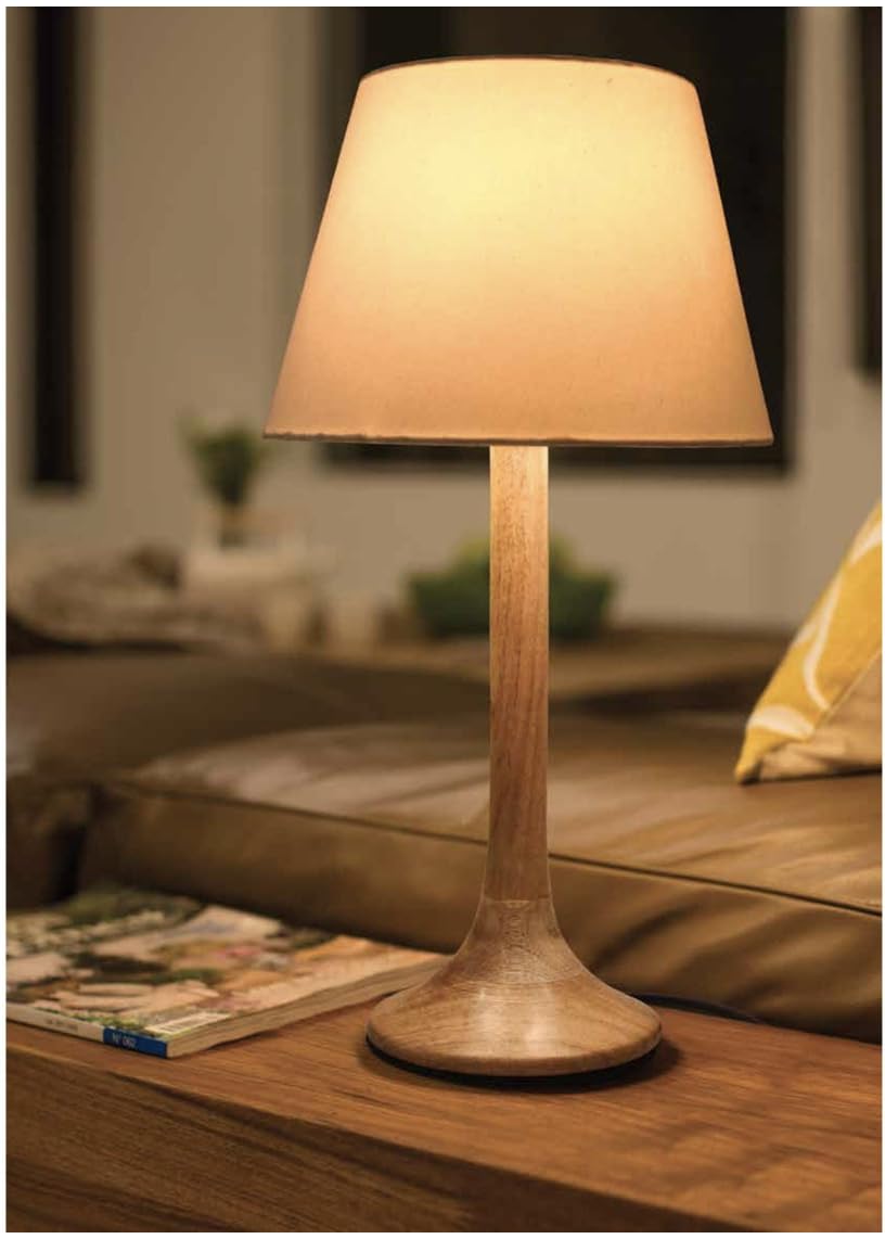 Philips 582026 Ornate Wooden Table lamp E27