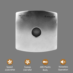 Anchor by Panasonic Smart Air 150 mm Ventilation Exhaust Fan (Steel Grey)-4