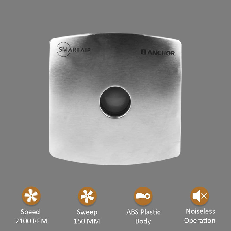 Anchor by Panasonic Smart Air 150 mm Ventilation Exhaust Fan (Steel Grey)-4