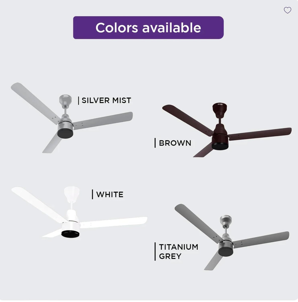 EcoLink AiroTurbo BLDC 1200 mm Ceiling Fan with Remote (White)